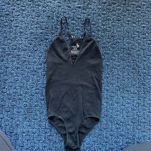 Free People Black Bodysuit